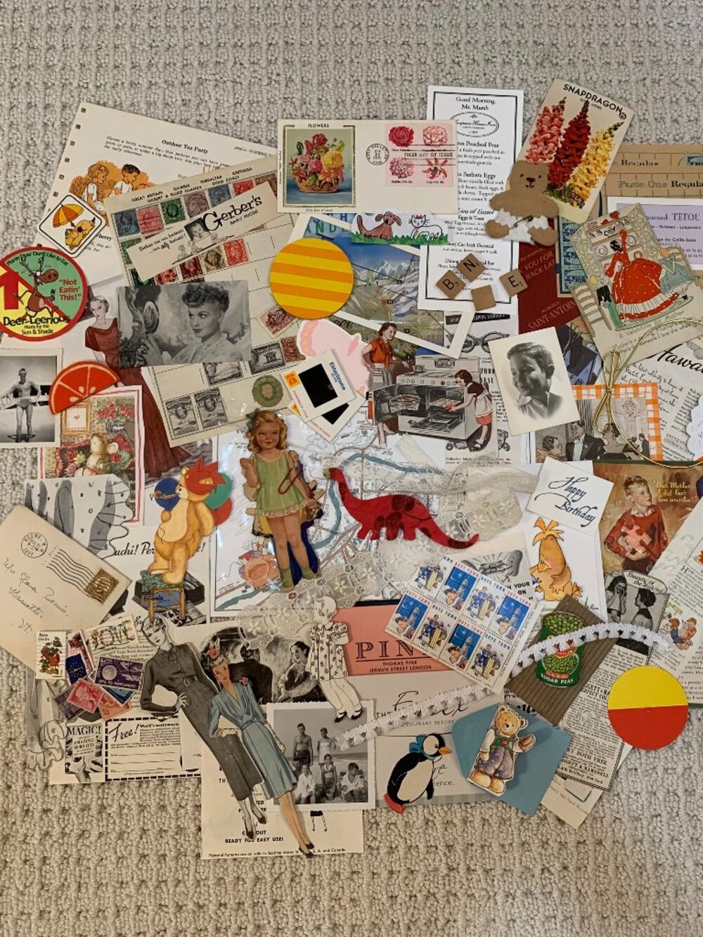 Tons of Vintage Ephemera for junk journaling.  Buyer receives all pictured!